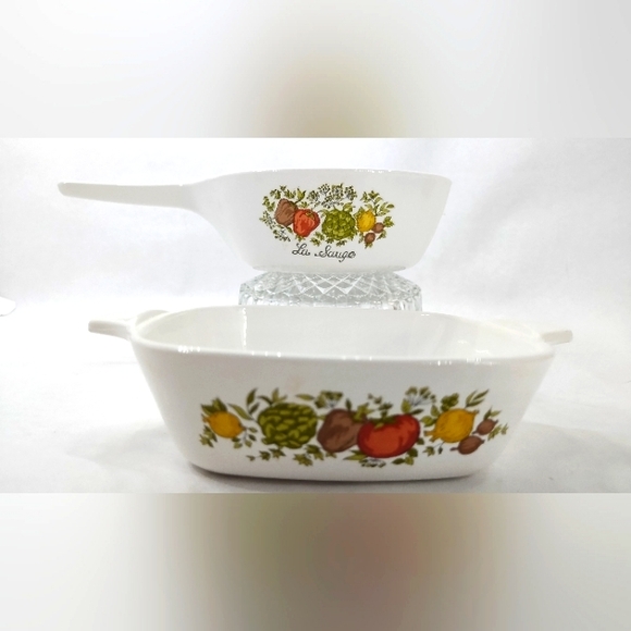 Vintage Bundle Corning Ware Le Persil Spice Of Life Bakeware Dishes P-81-B - Picture 1 of 6